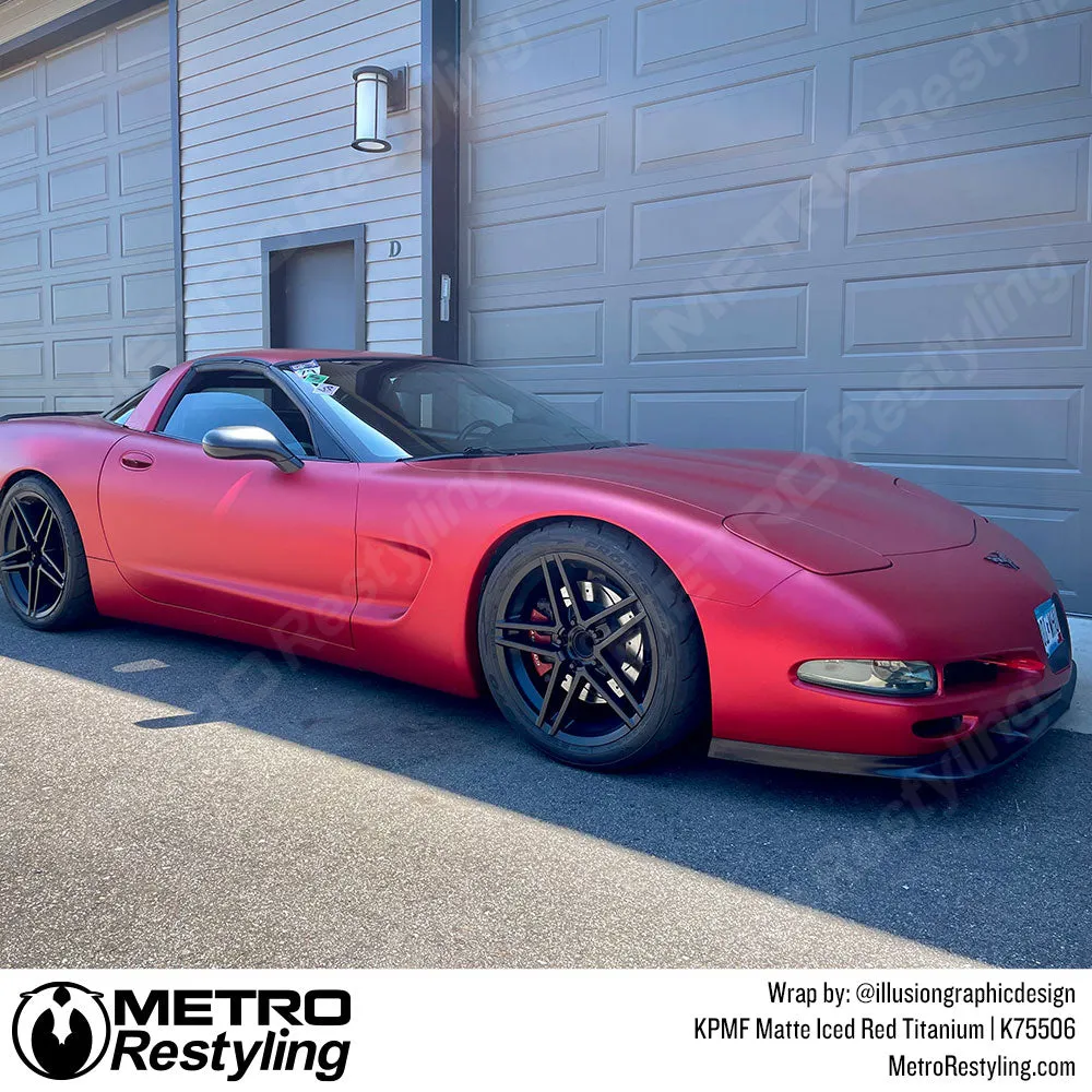 KPMF K75500 Matte Iced Red Titanium Vinyl Wrap | K75506