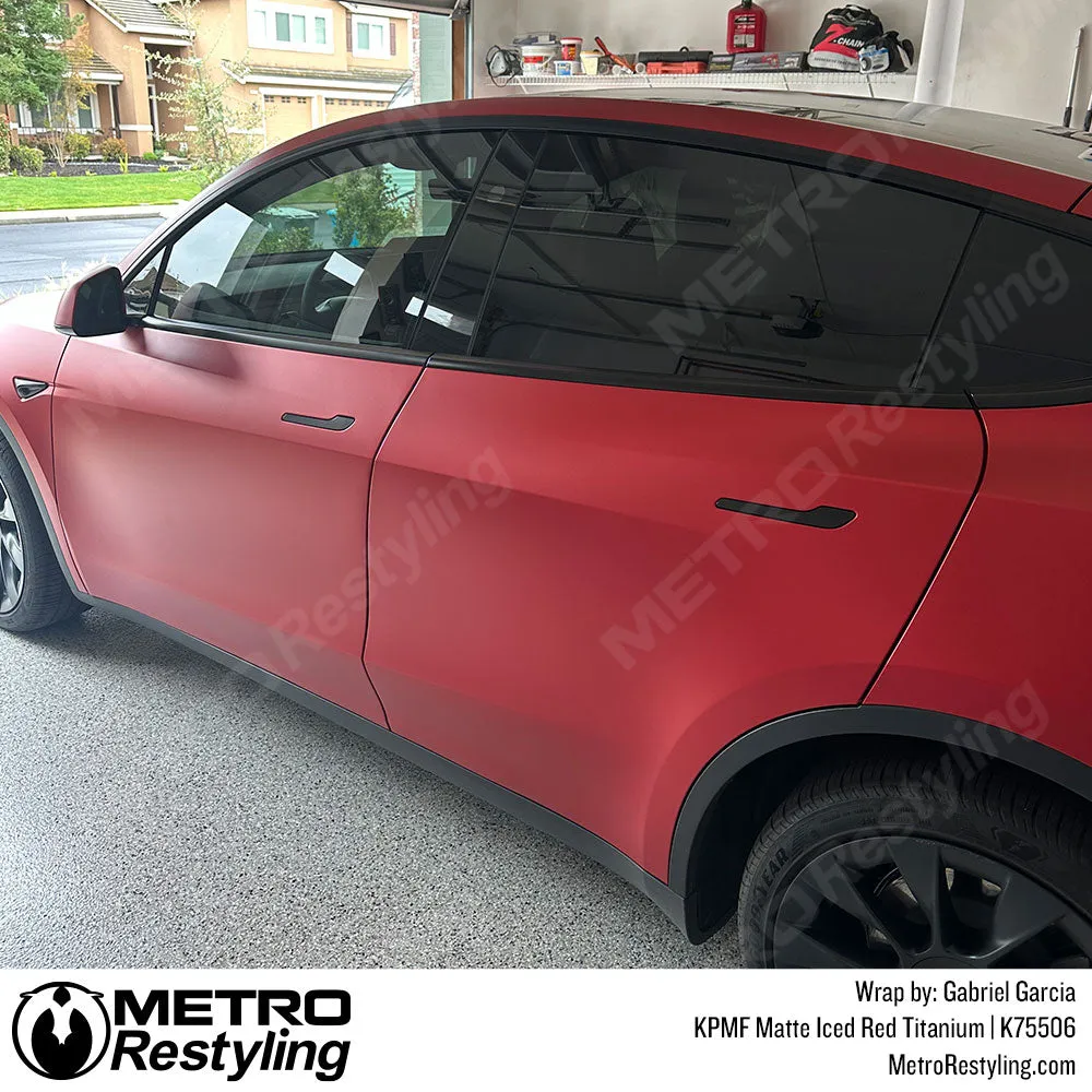 KPMF K75500 Matte Iced Red Titanium Vinyl Wrap | K75506