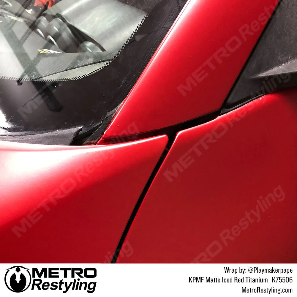 KPMF K75500 Matte Iced Red Titanium Vinyl Wrap | K75506