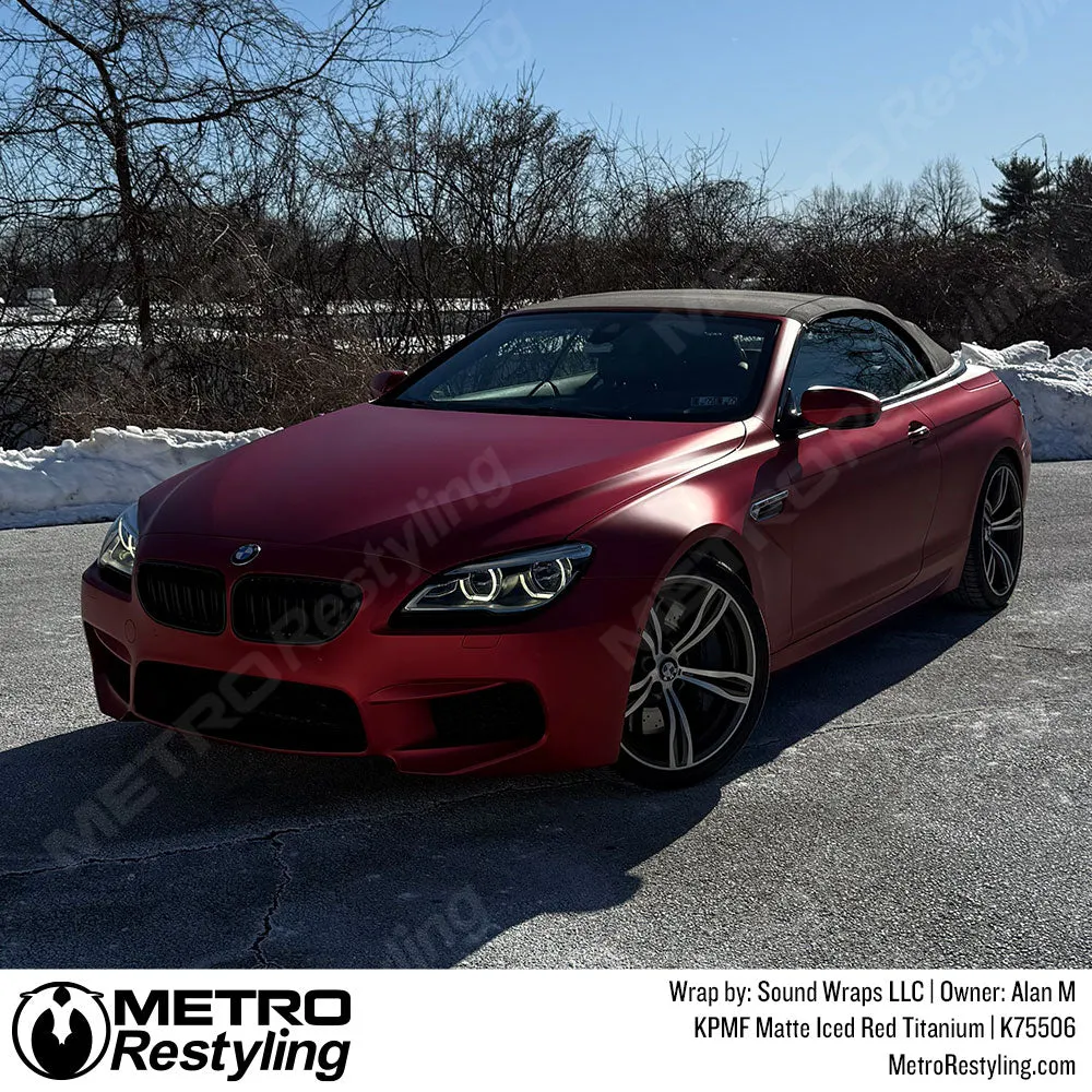 KPMF K75500 Matte Iced Red Titanium Vinyl Wrap | K75506
