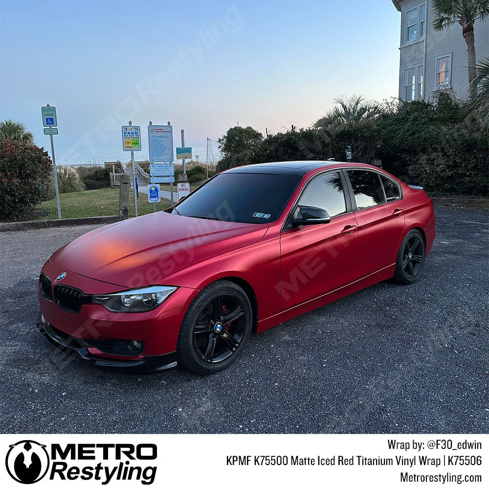 KPMF K75500 Matte Iced Red Titanium Vinyl Wrap | K75506