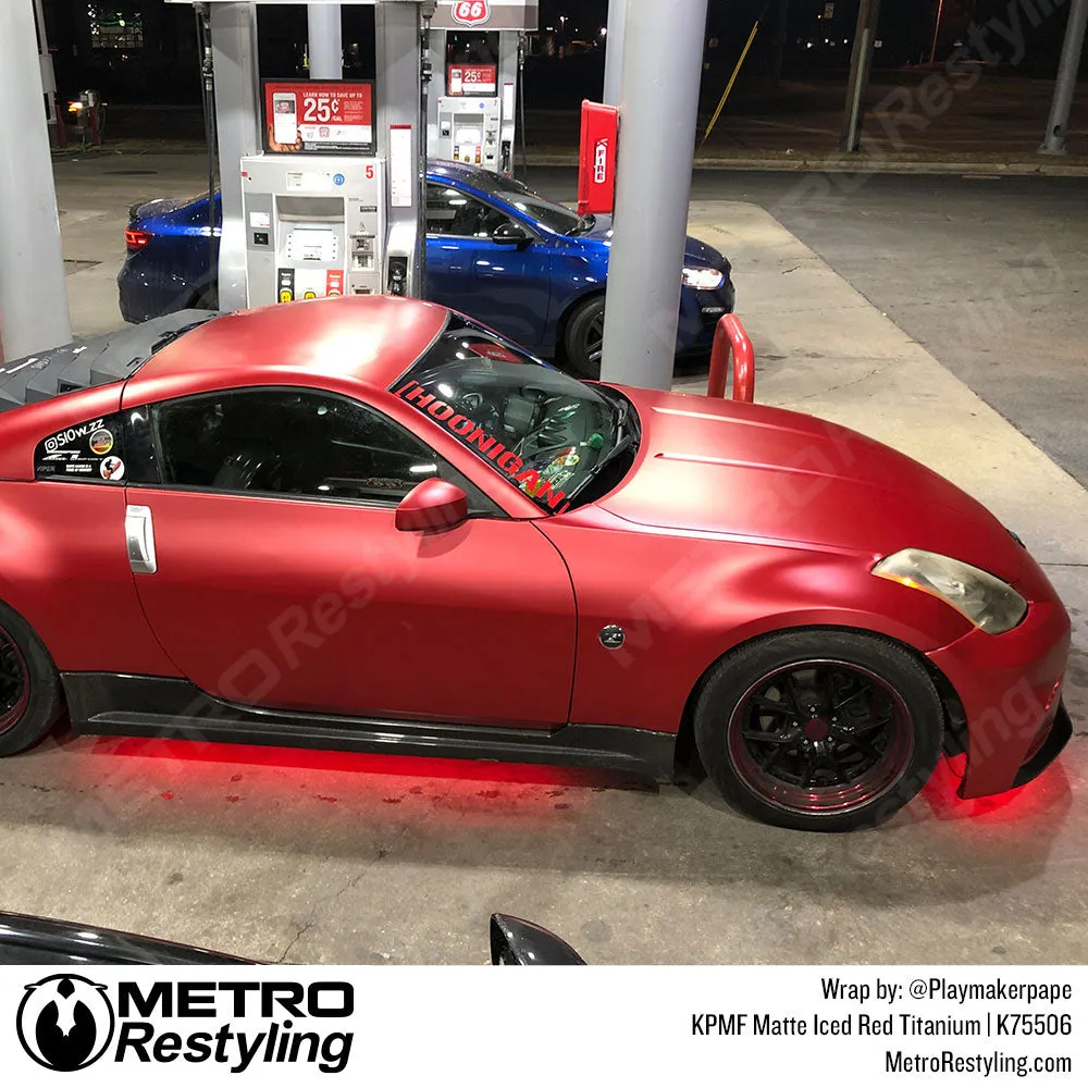 KPMF K75500 Matte Iced Red Titanium Vinyl Wrap | K75506