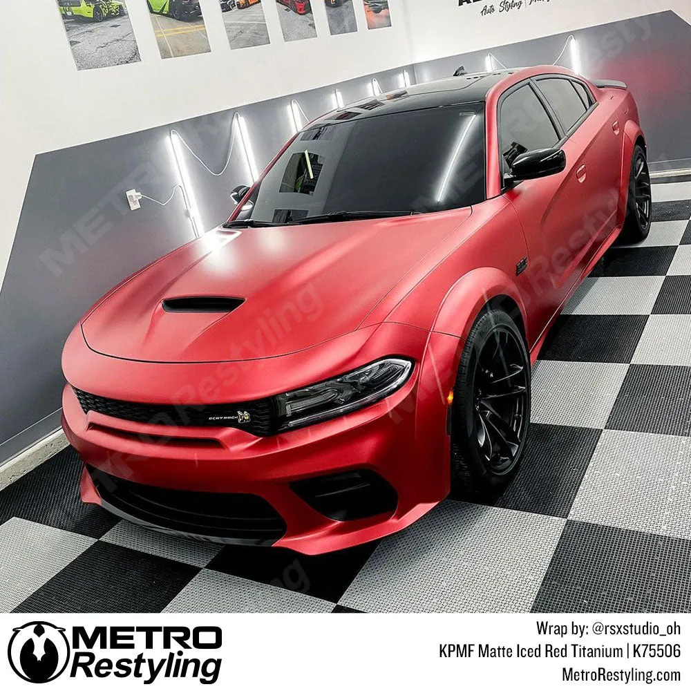 KPMF K75500 Matte Iced Red Titanium Vinyl Wrap | K75506
