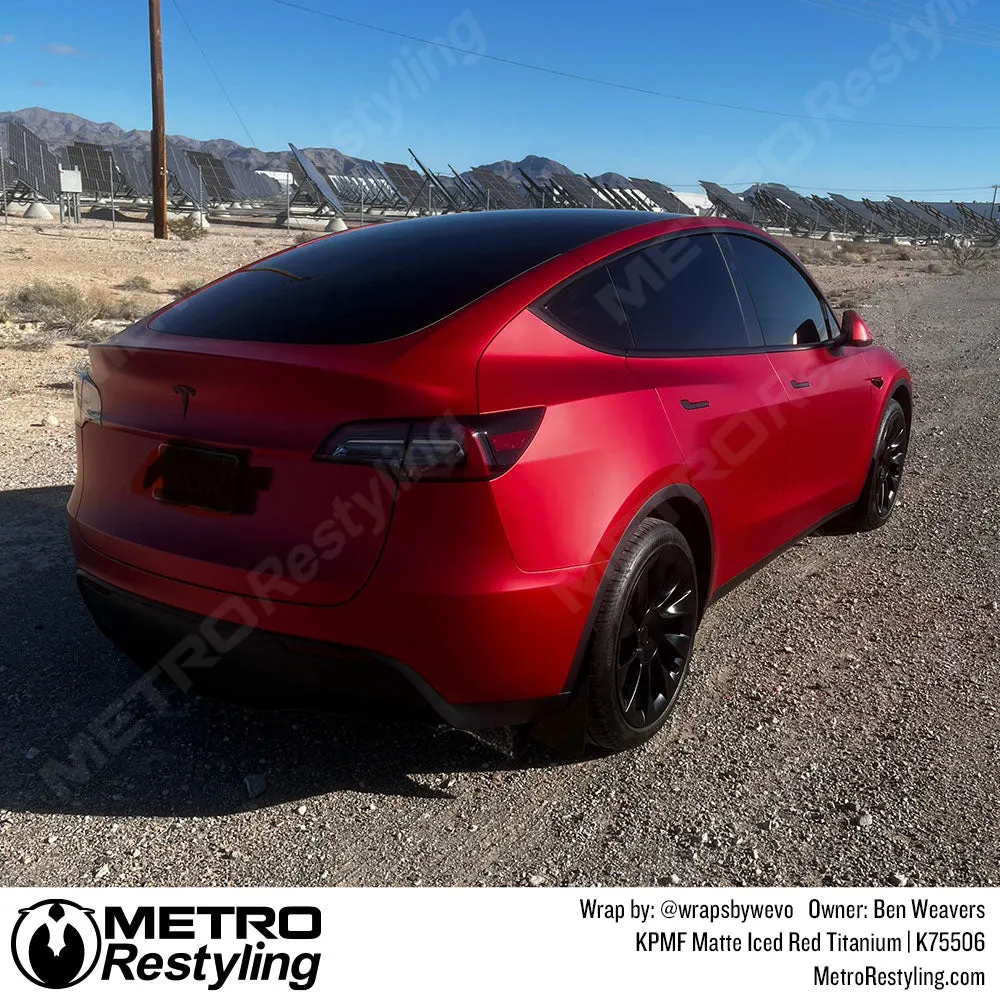 KPMF K75500 Matte Iced Red Titanium Vinyl Wrap | K75506