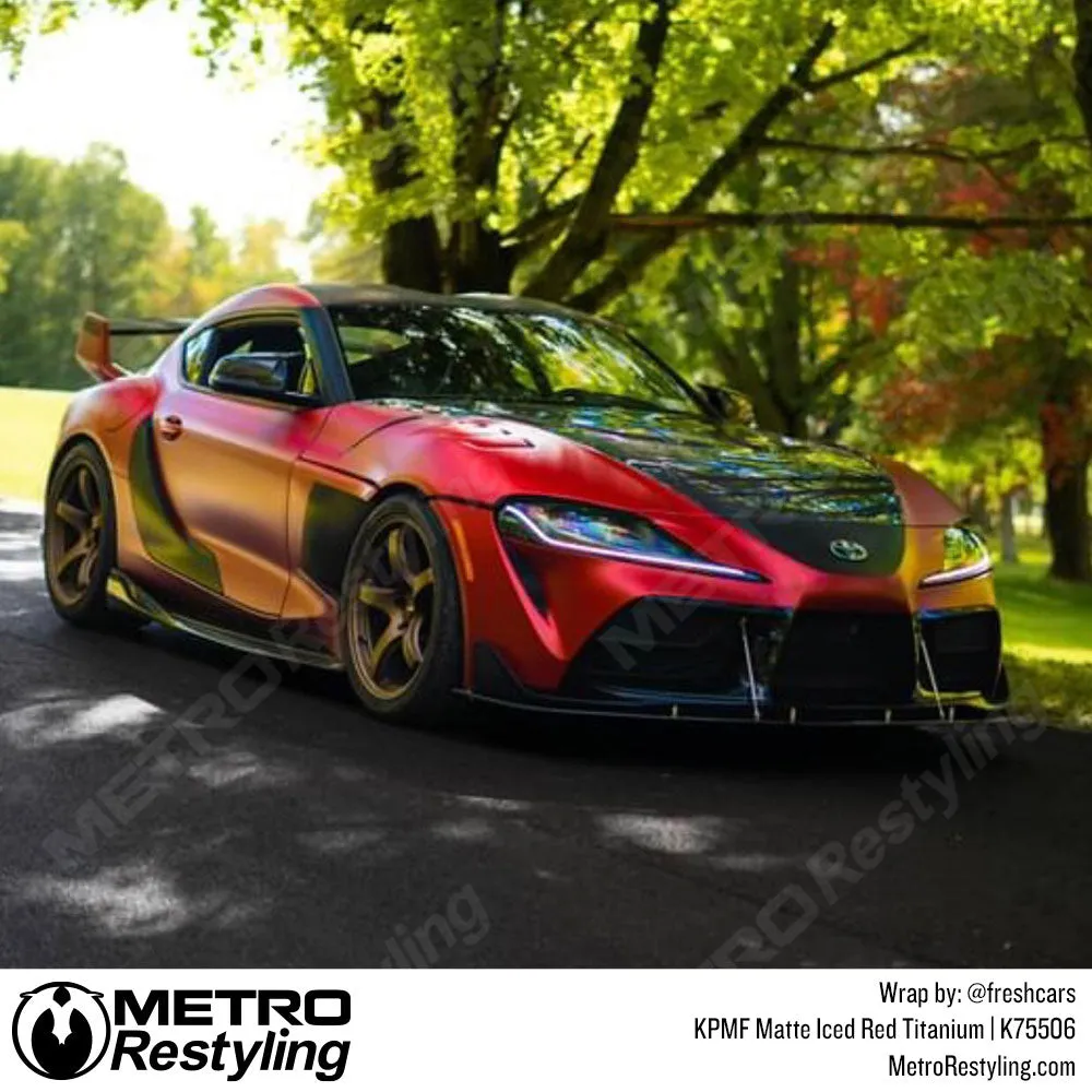 KPMF K75500 Matte Iced Red Titanium Vinyl Wrap | K75506