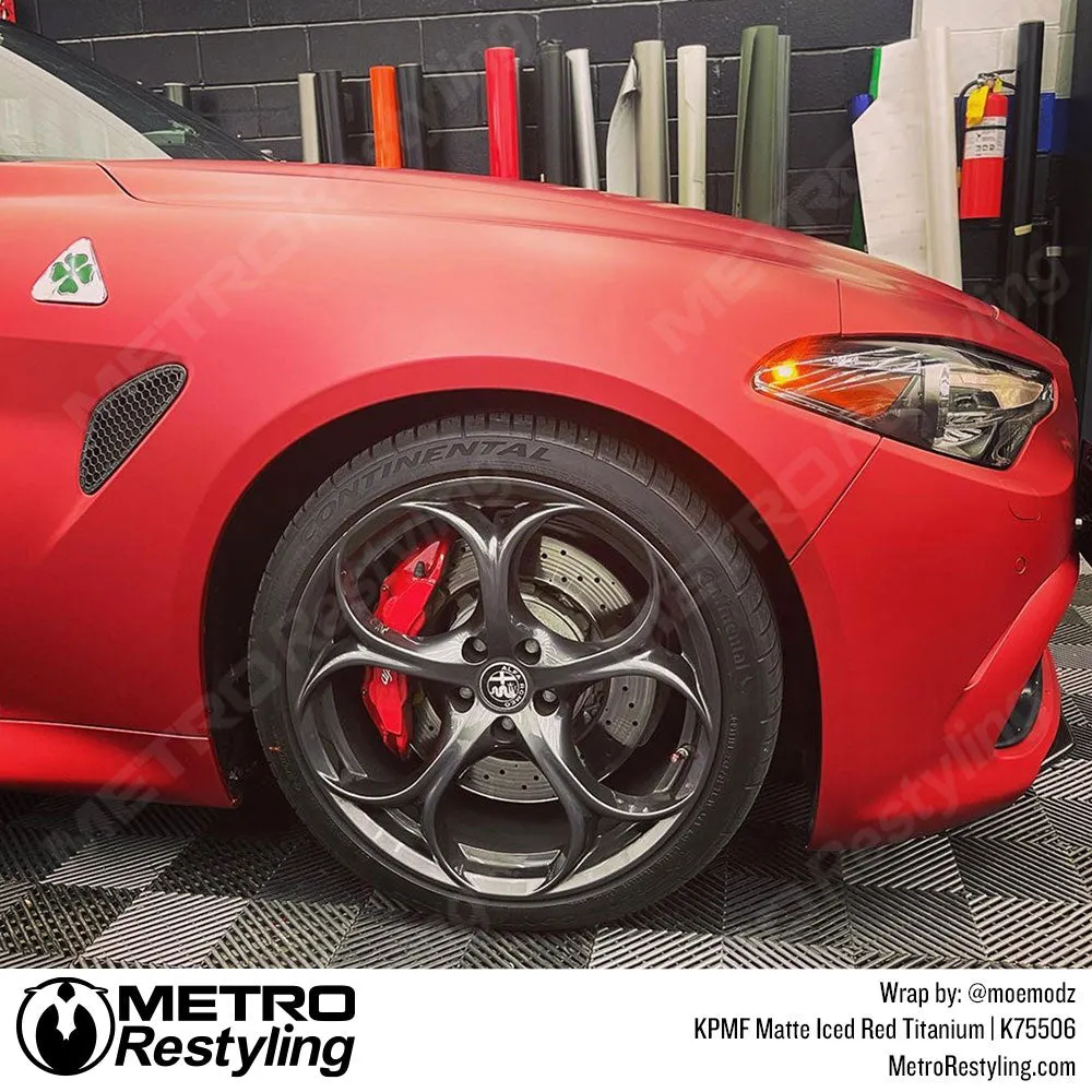KPMF K75500 Matte Iced Red Titanium Vinyl Wrap | K75506