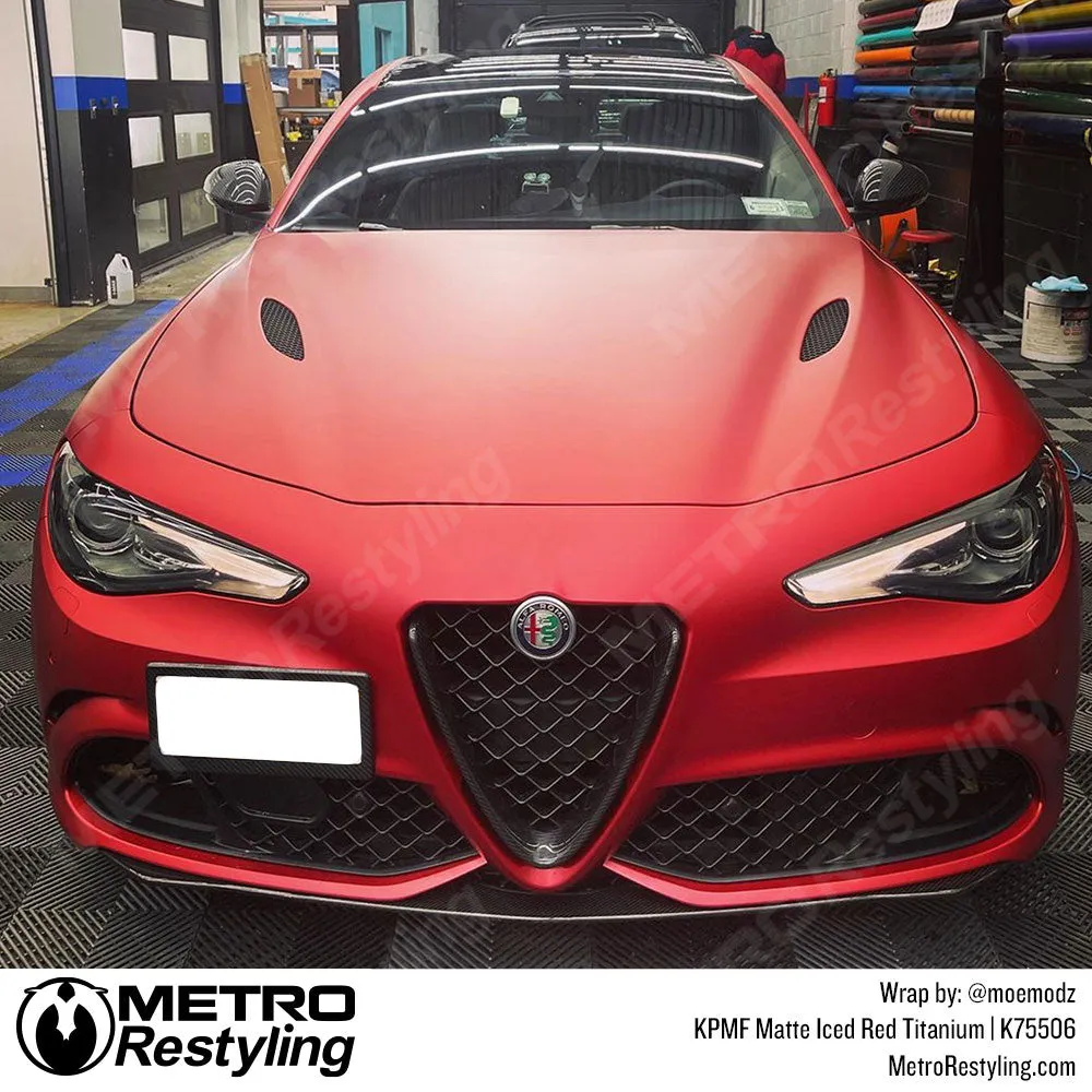 KPMF K75500 Matte Iced Red Titanium Vinyl Wrap | K75506