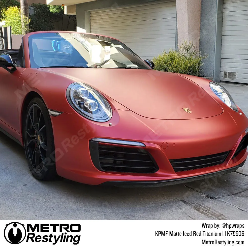 KPMF K75500 Matte Iced Red Titanium Vinyl Wrap | K75506
