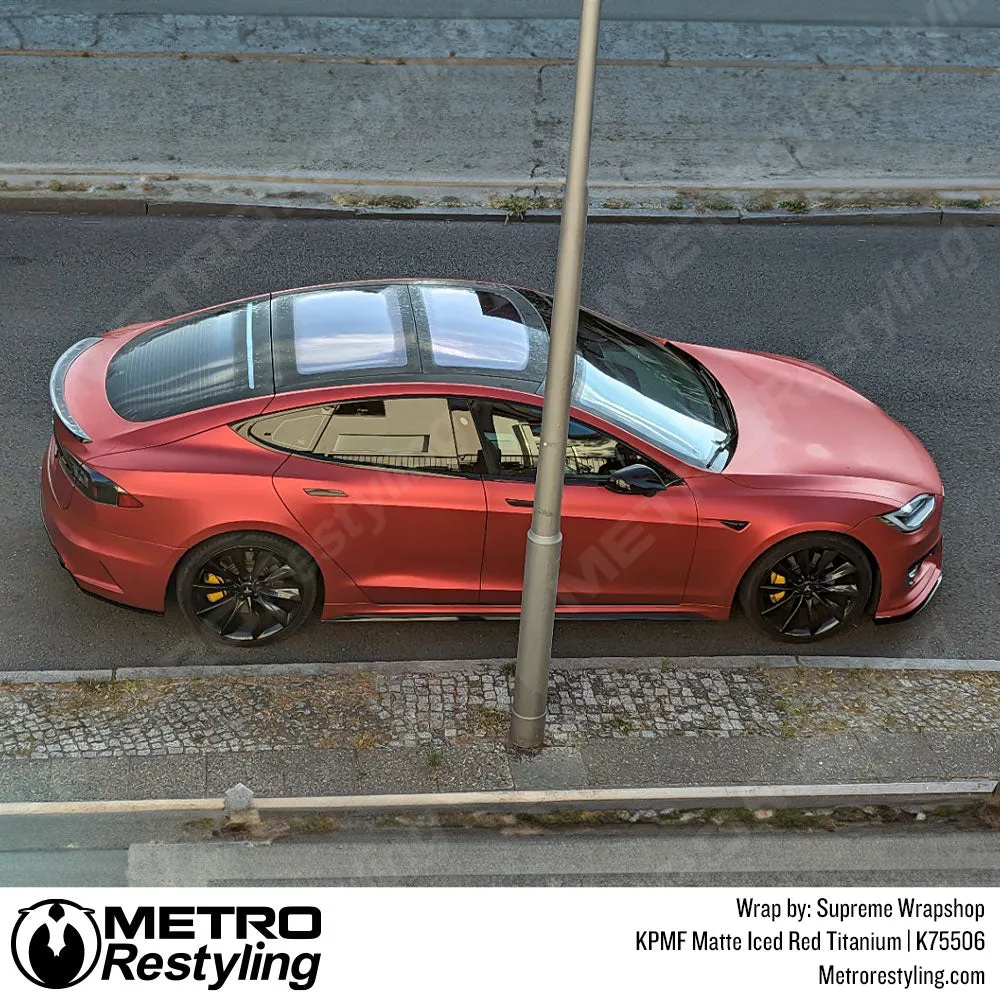 KPMF K75500 Matte Iced Red Titanium Vinyl Wrap | K75506