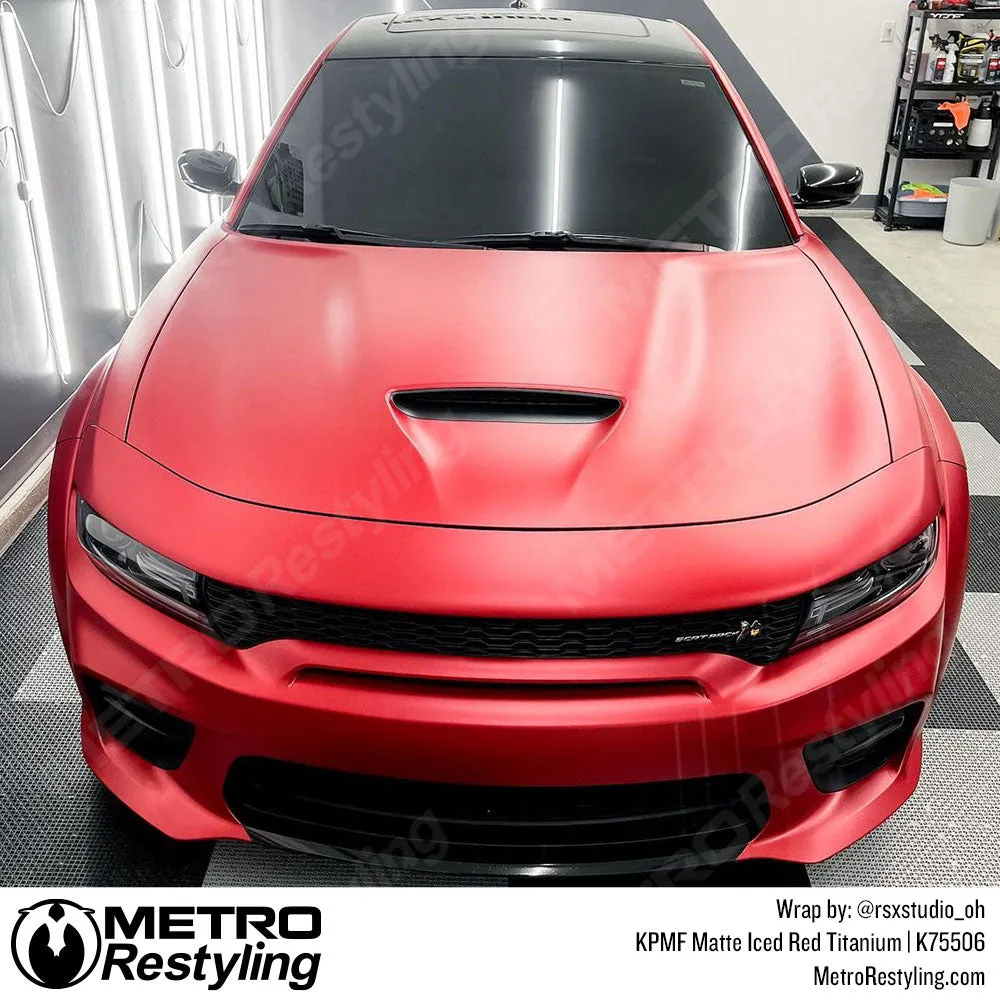 KPMF K75500 Matte Iced Red Titanium Vinyl Wrap | K75506