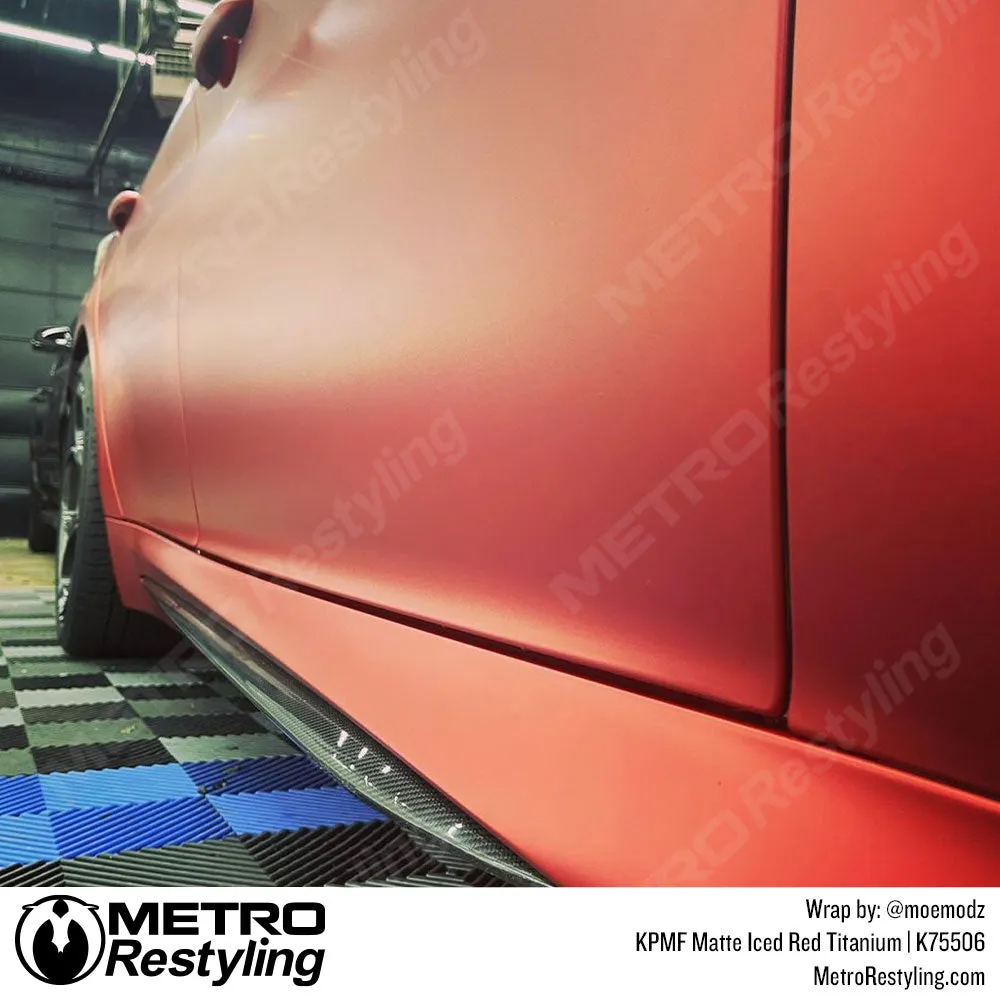 KPMF K75500 Matte Iced Red Titanium Vinyl Wrap | K75506