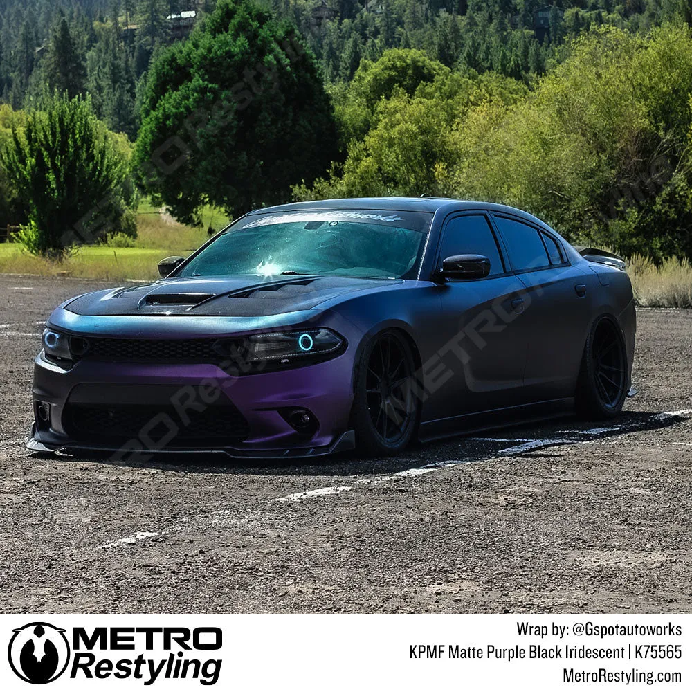 KPMF K75500 Matte Purple Black Iridescent Vinyl Wrap | K75565