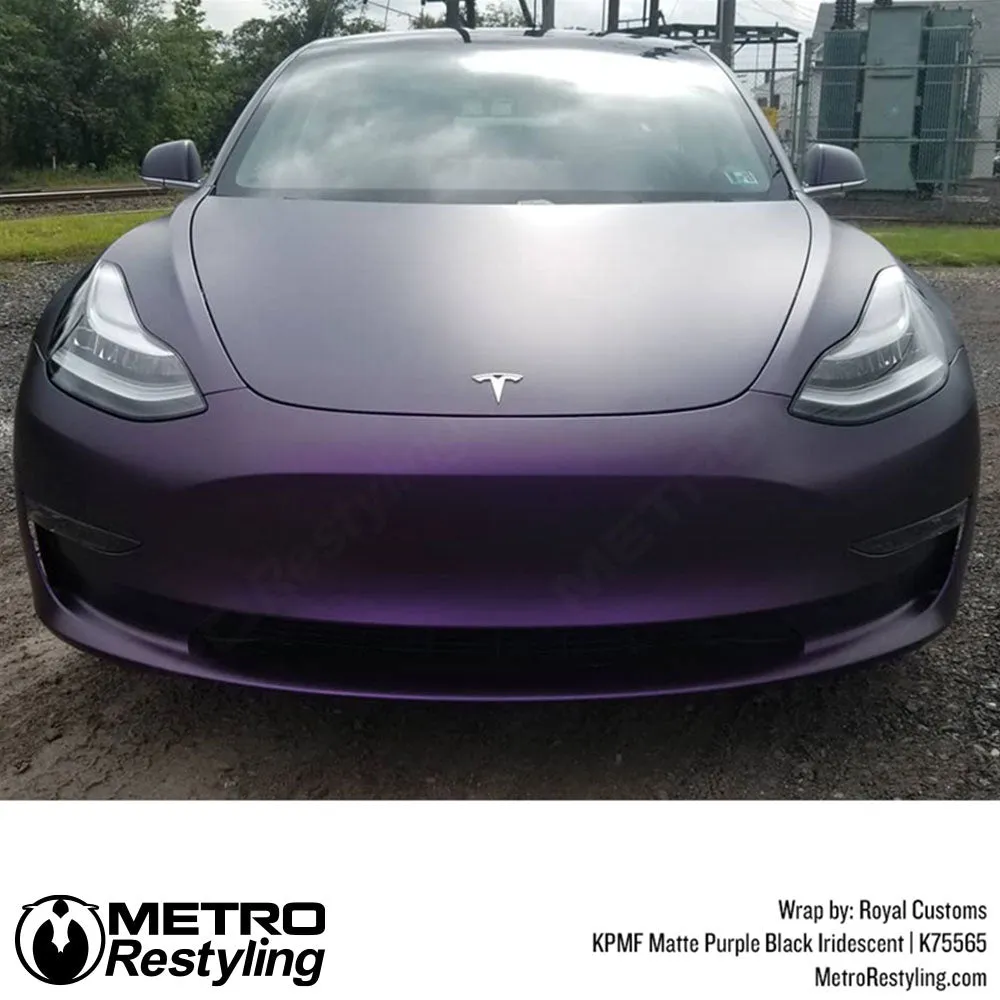 KPMF K75500 Matte Purple Black Iridescent Vinyl Wrap | K75565