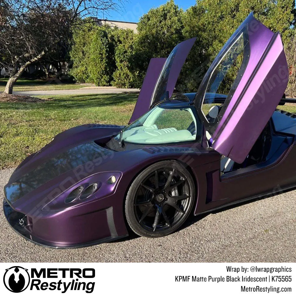 KPMF K75500 Matte Purple Black Iridescent Vinyl Wrap | K75565