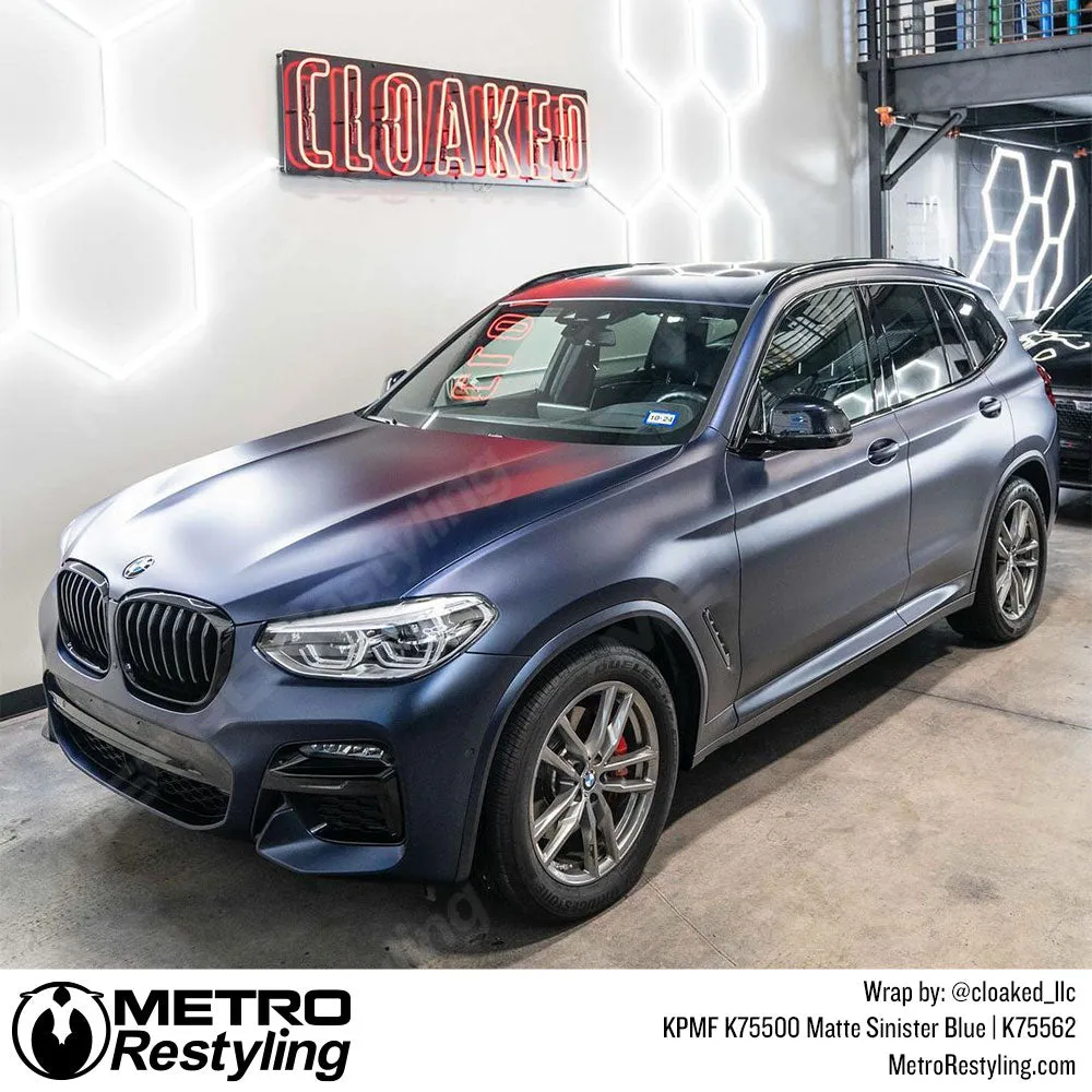 KPMF K75500 Matte Sinister Blue Vinyl Wrap | K75562