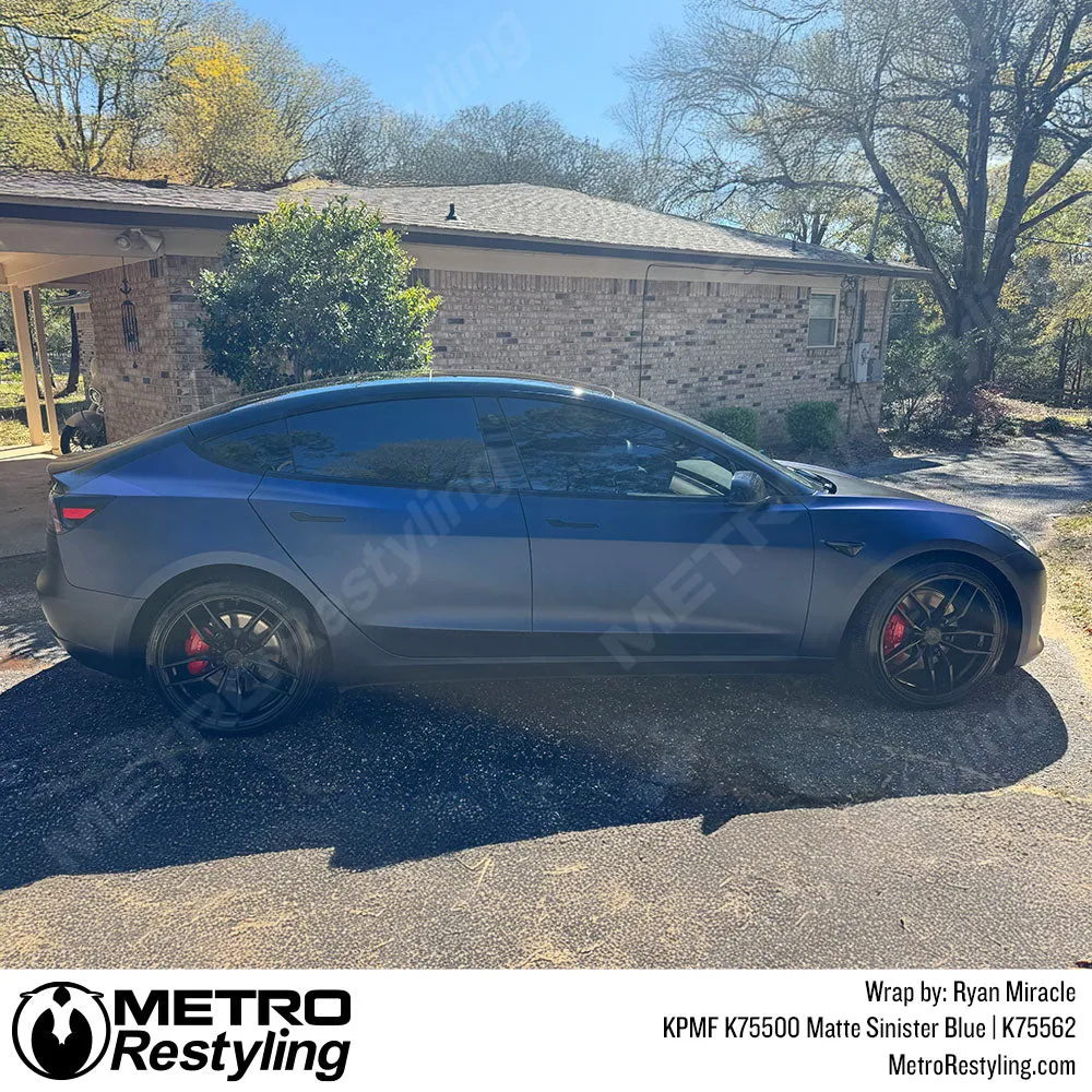 KPMF K75500 Matte Sinister Blue Vinyl Wrap | K75562