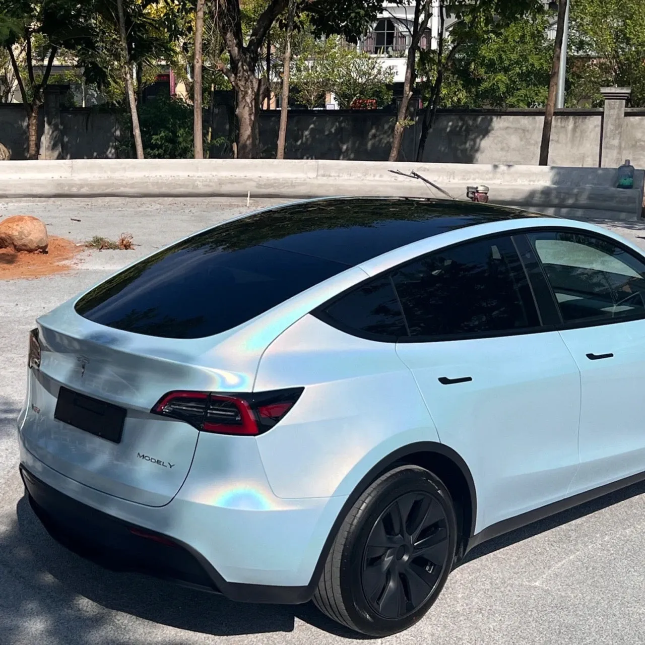 Laser Glacier Blue Vinyl Wrap