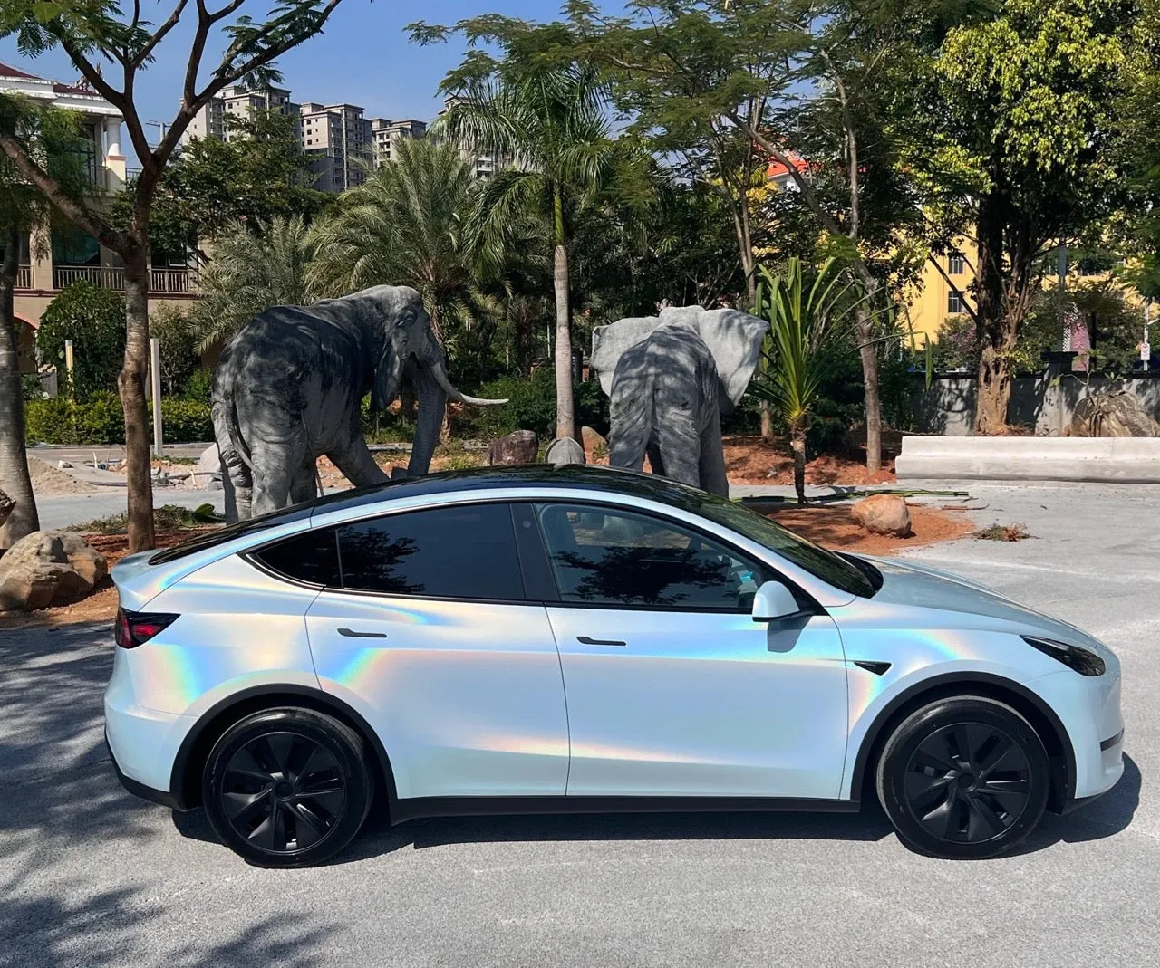Laser Glacier Blue Vinyl Wrap