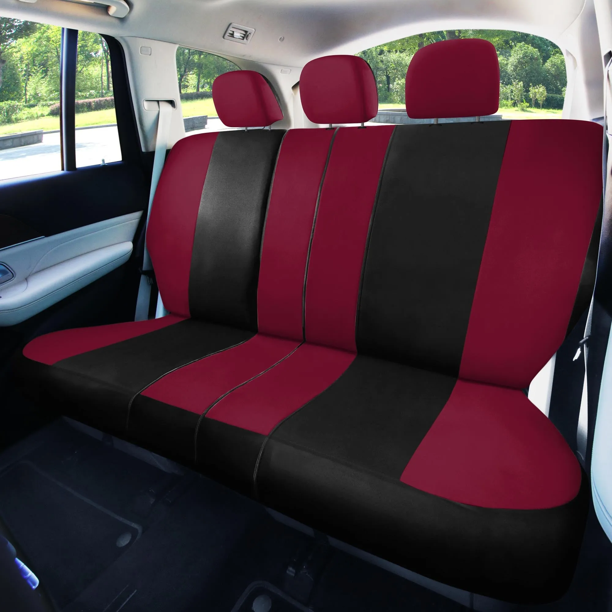 Light & Breezy Flat Cloth Seat Covers - Rear Burgundy