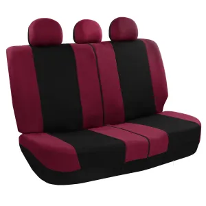 Light & Breezy Flat Cloth Seat Covers - Rear Burgundy