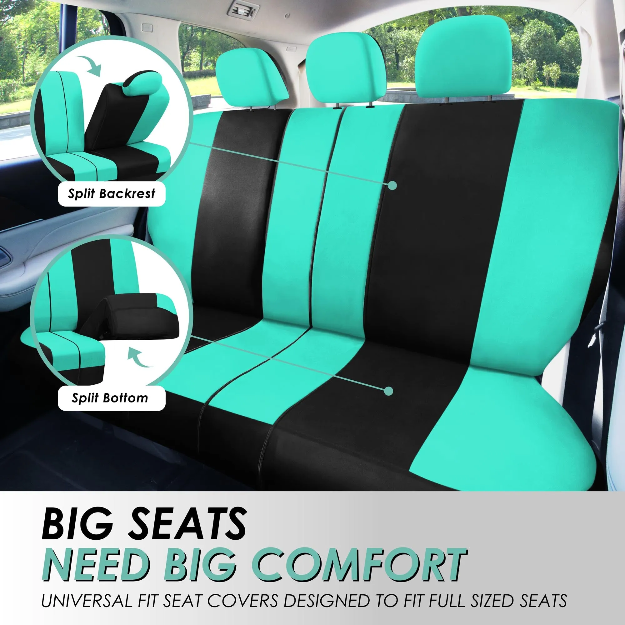 Light & Breezy Flat Cloth Seat Covers - Rear Mint