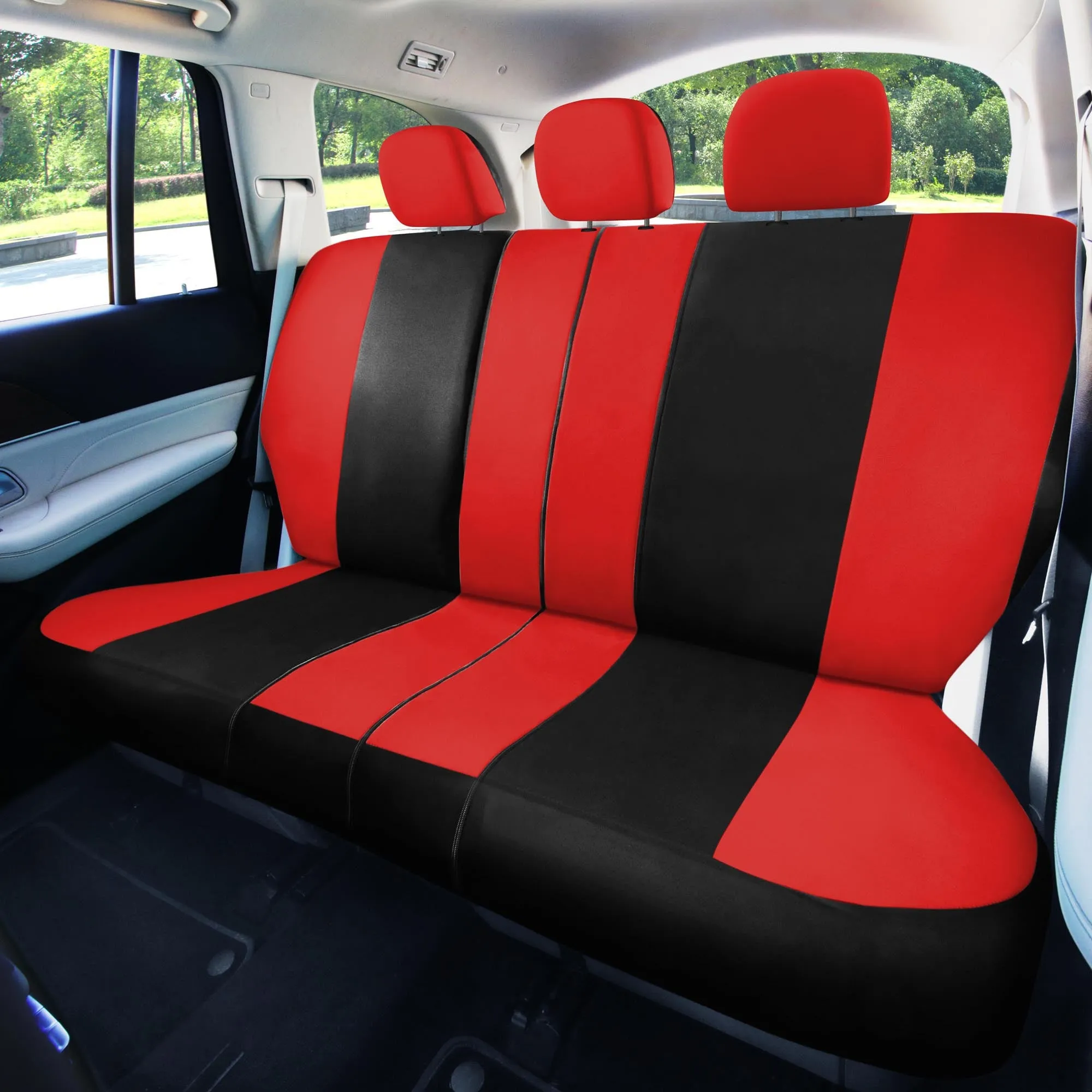 Light & Breezy Flat Cloth Seat Covers - Rear Red