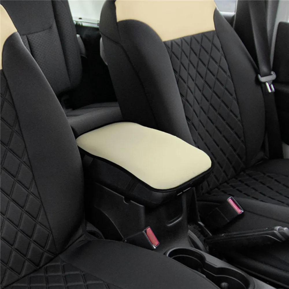 Luxe Faux Leather Center Console Pad Beige