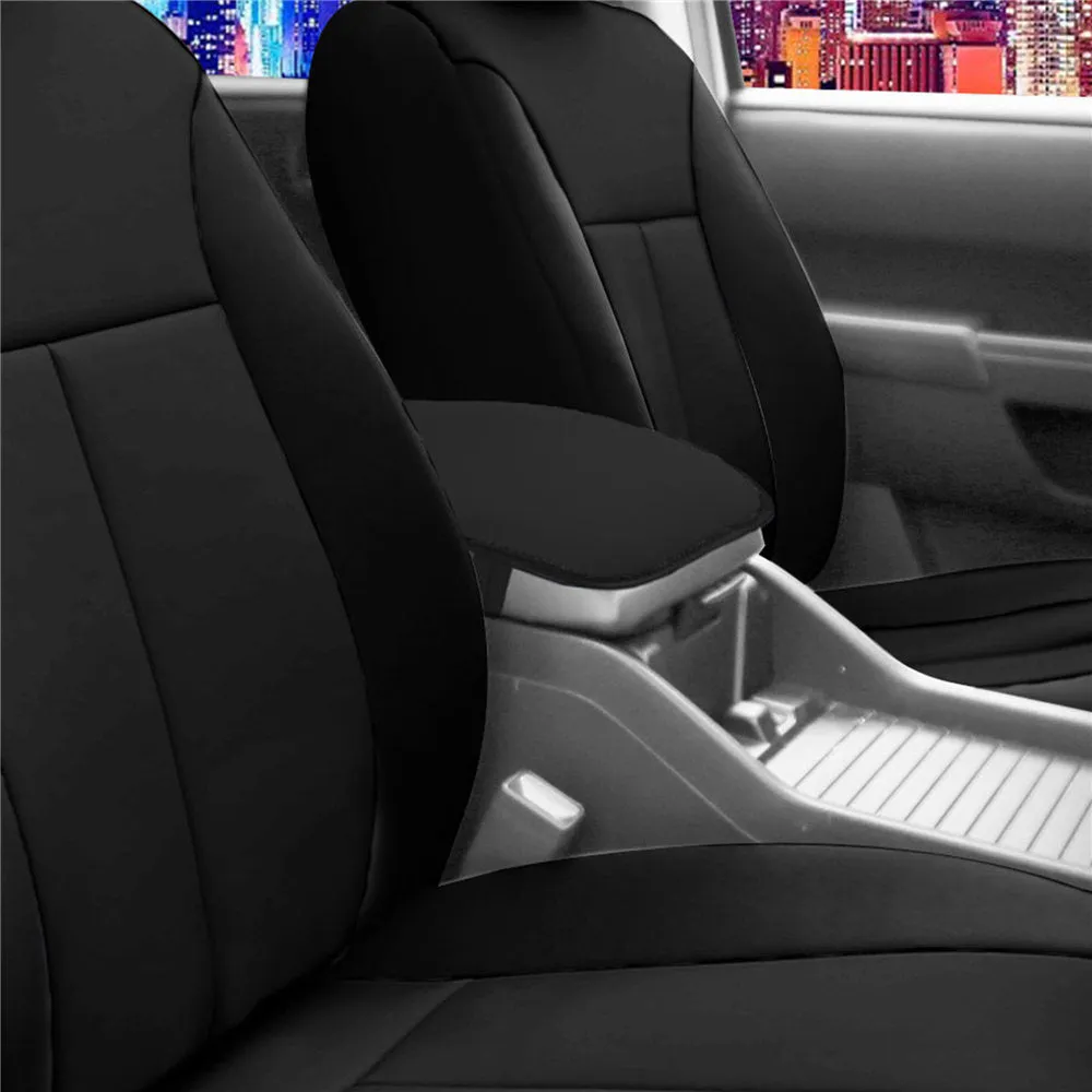 Luxe Faux Leather Center Console Pad Black