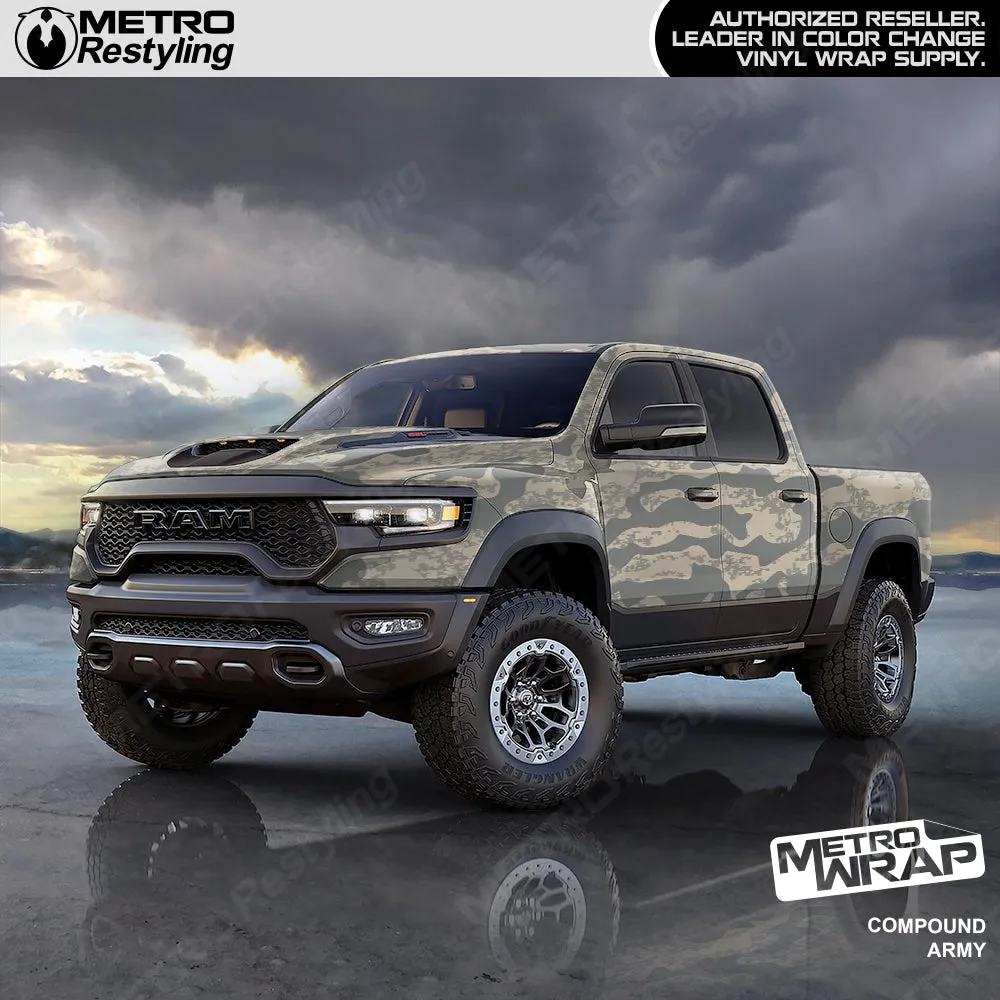 Metro Wrap Compound Army Camouflage Vinyl Film