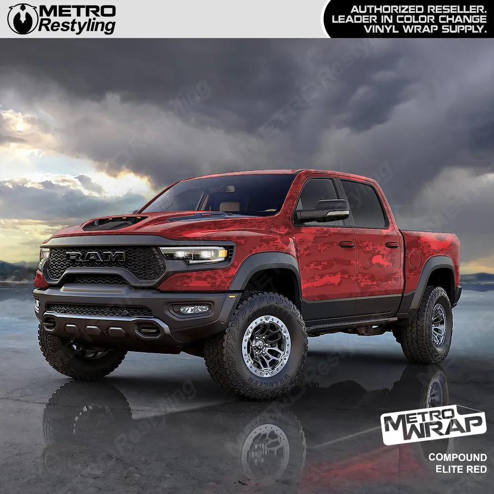 Metro Wrap Compound Elite Red Camouflage Vinyl Film
