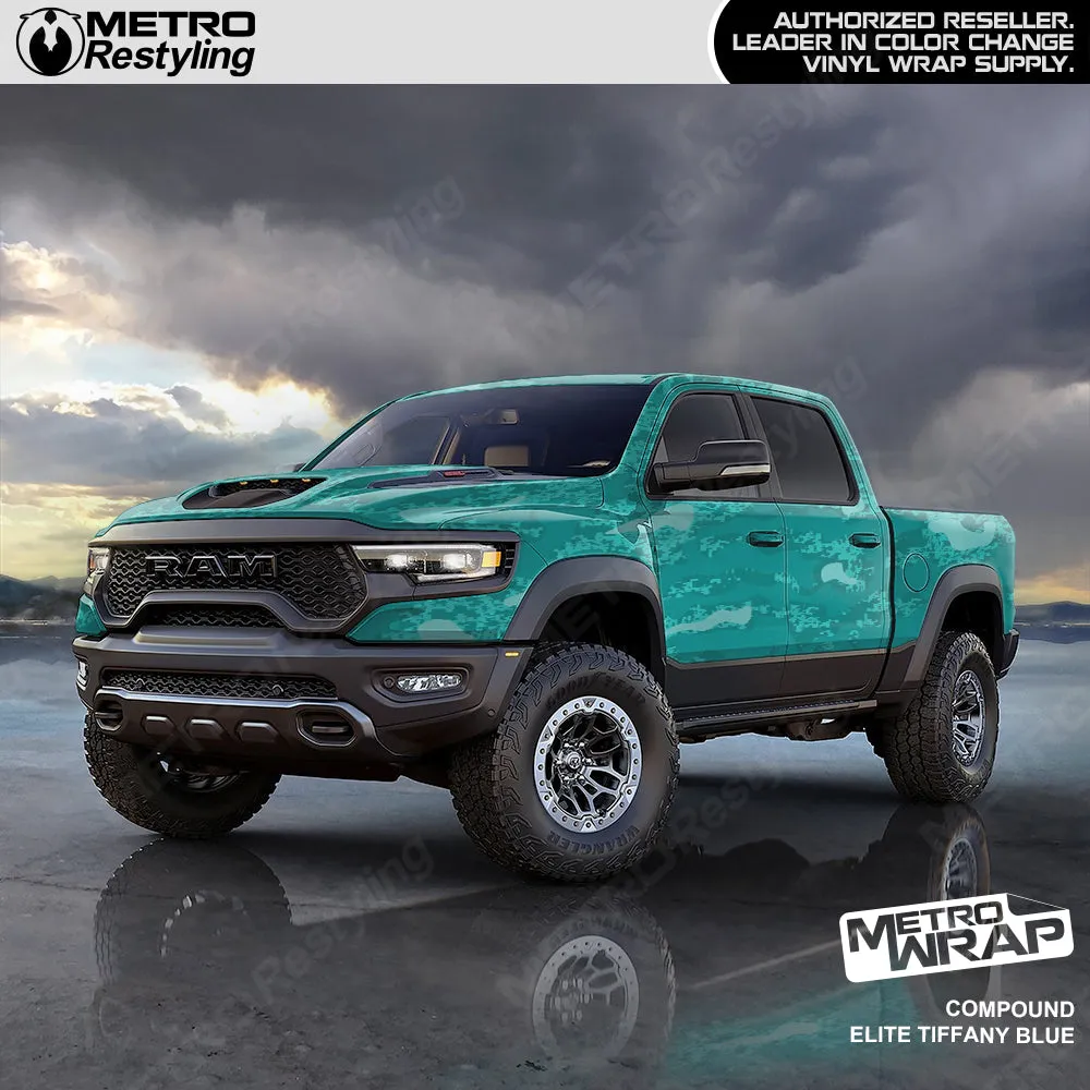 Metro Wrap Compound Elite Tiffany Blue Camouflage Vinyl Film