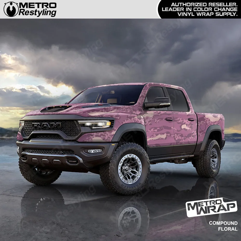 Metro Wrap Compound Floral Camouflage Vinyl Film