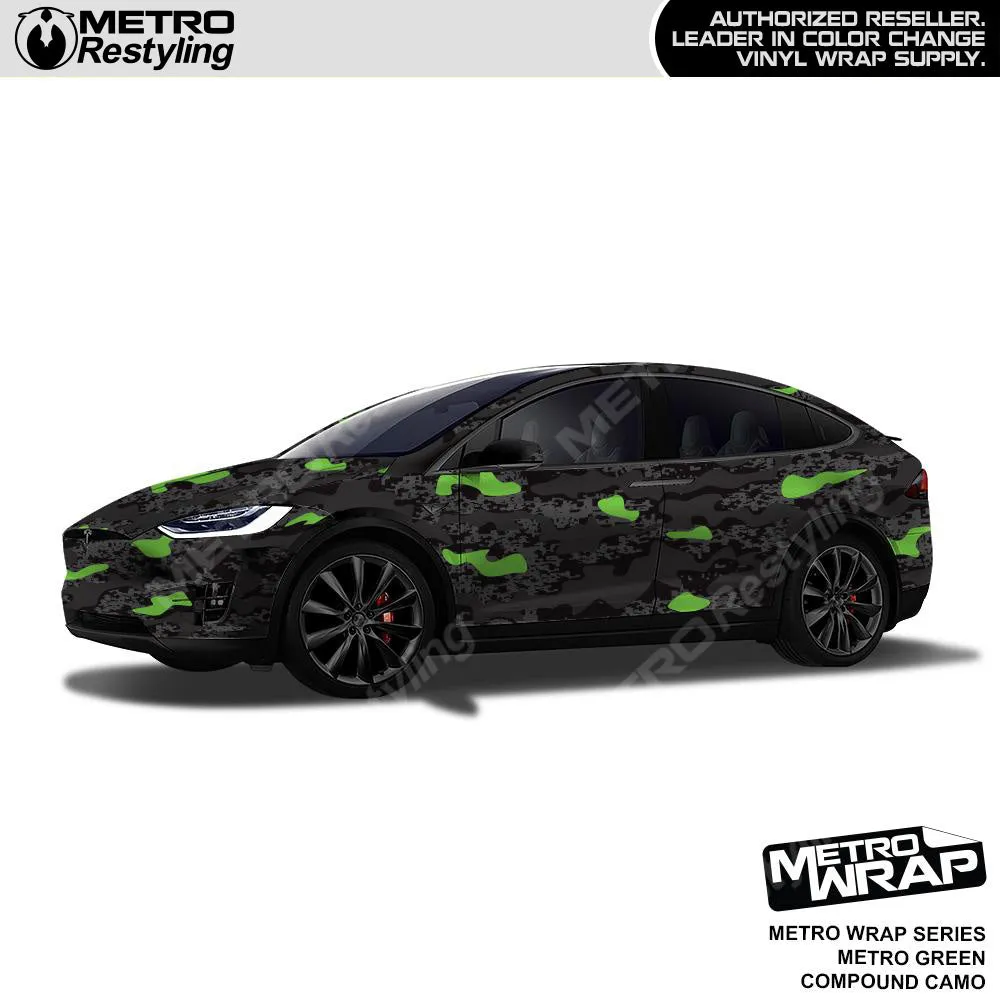 Metro Wrap Compound Metro Green Camouflage Vinyl Film