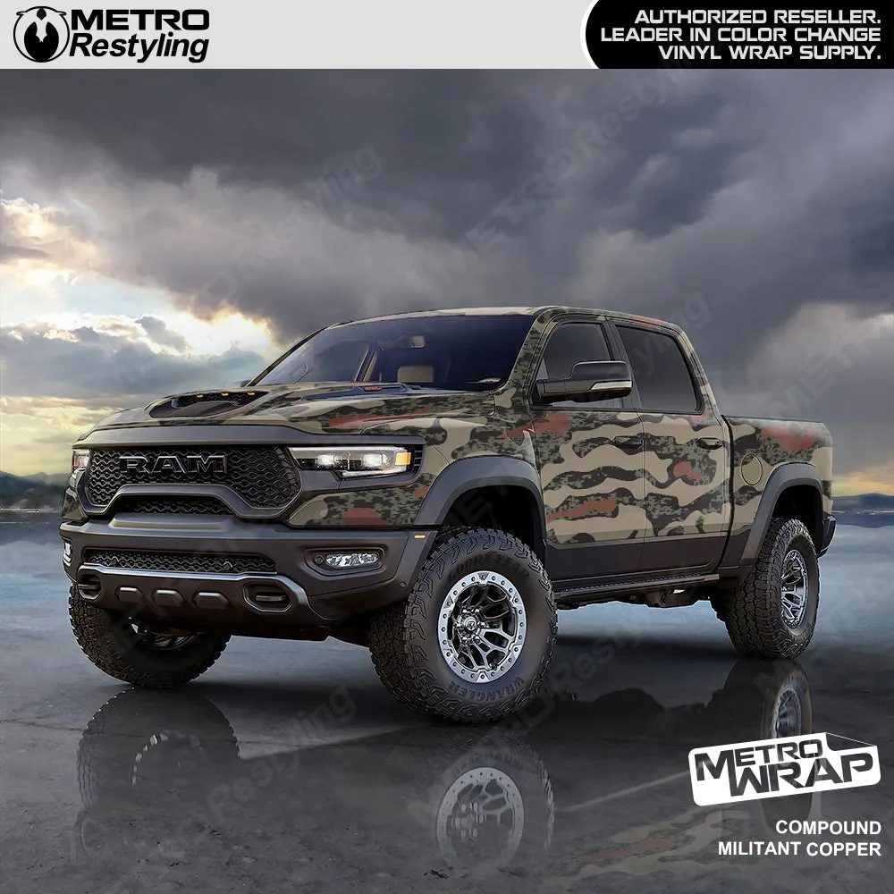 Metro Wrap Compound Militant Copper Camouflage Vinyl Film