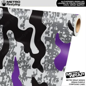Metro Wrap Compound Purple Urban Camouflage Vinyl Film