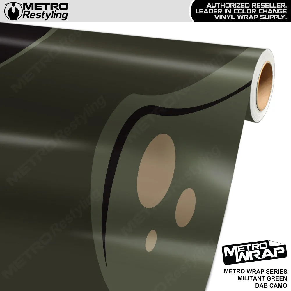 Metro Wrap Dab Militant Green Camouflage Vinyl Film
