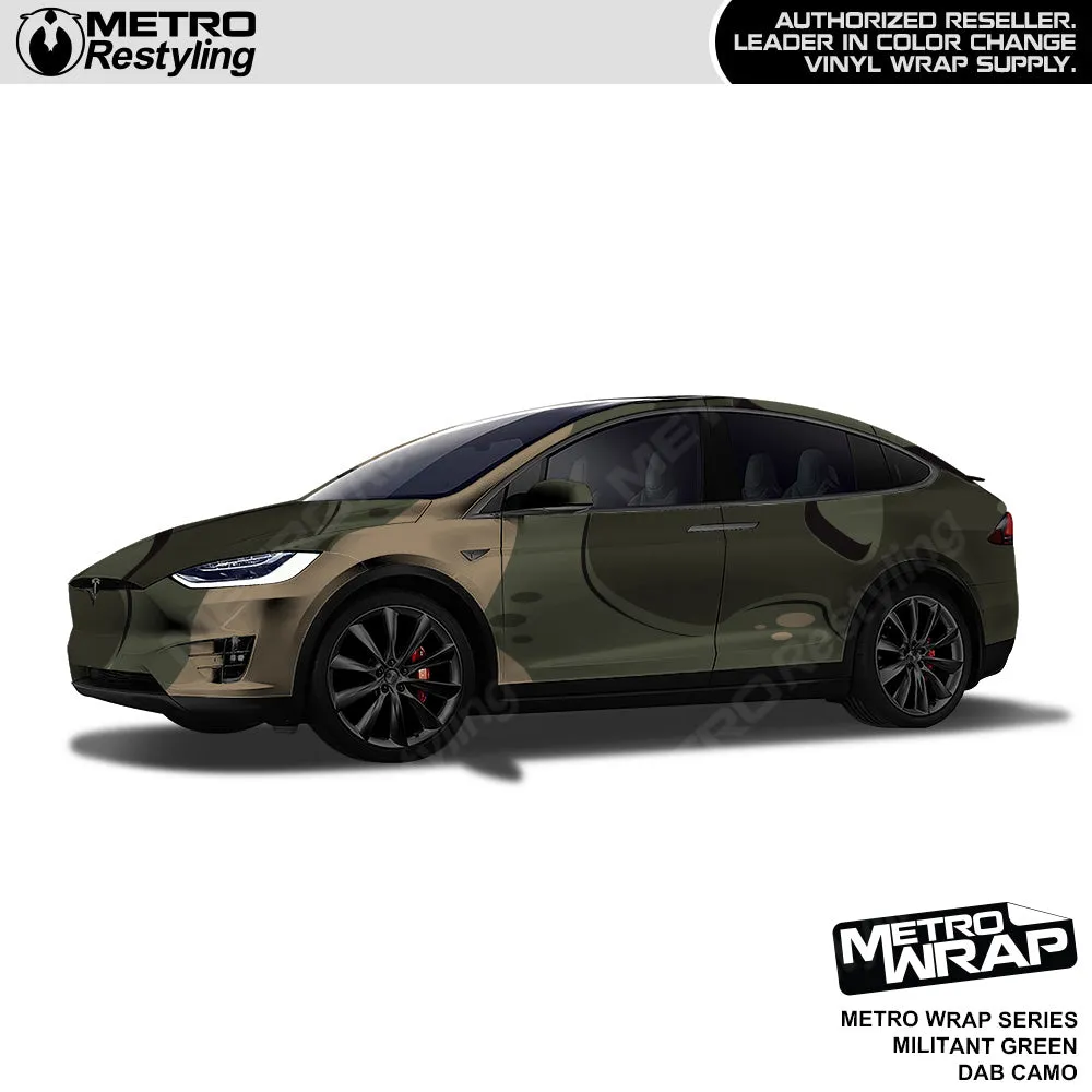 Metro Wrap Dab Militant Green Camouflage Vinyl Film