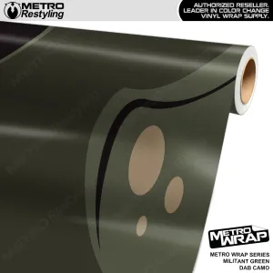 Metro Wrap Dab Militant Green Camouflage Vinyl Film