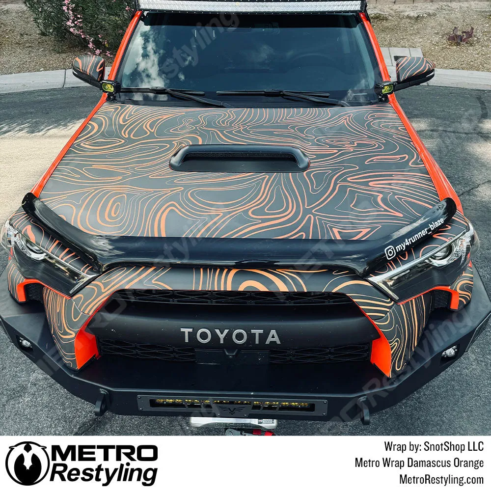 Metro Wrap Damascus Orange Camouflage Vinyl Film