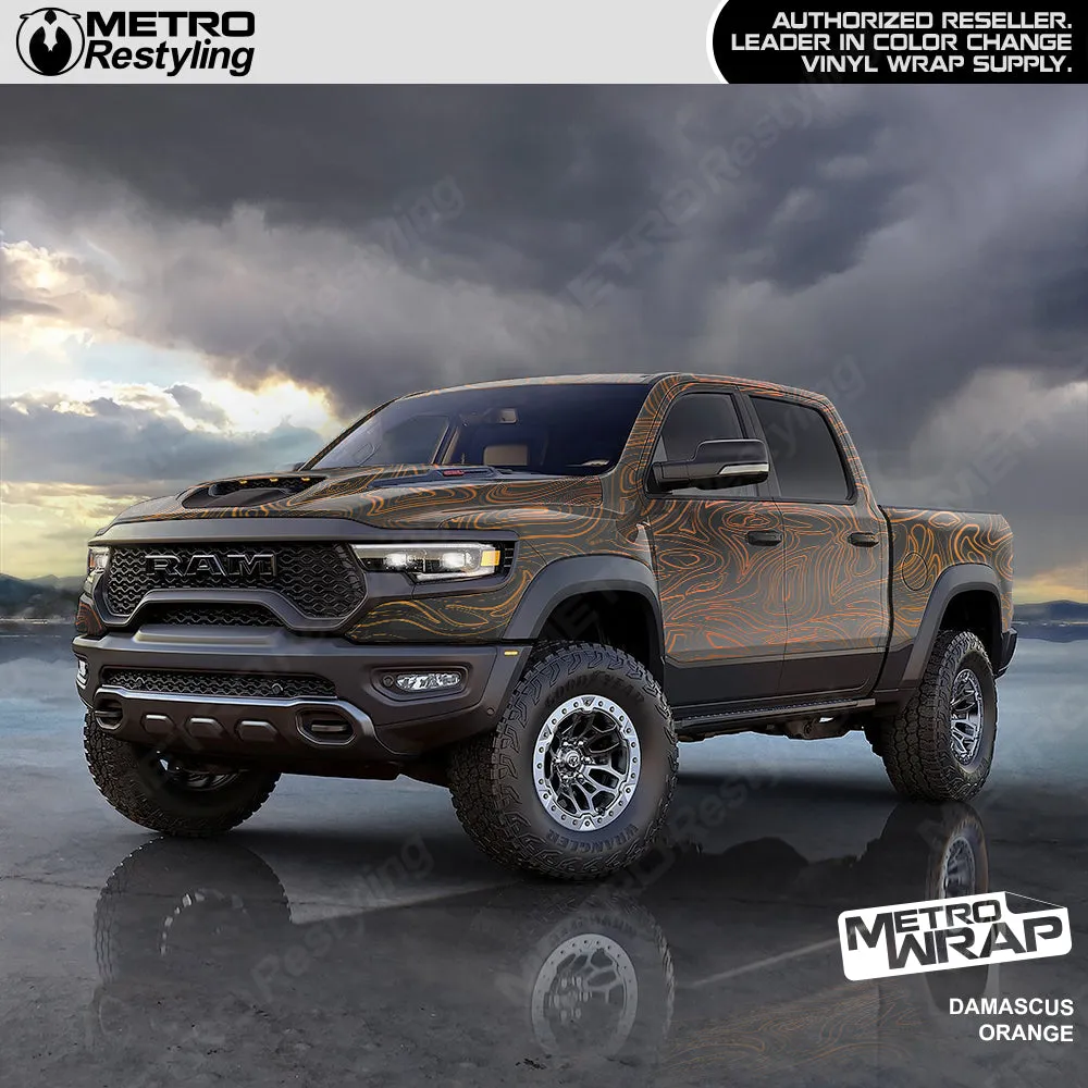 Metro Wrap Damascus Orange Camouflage Vinyl Film