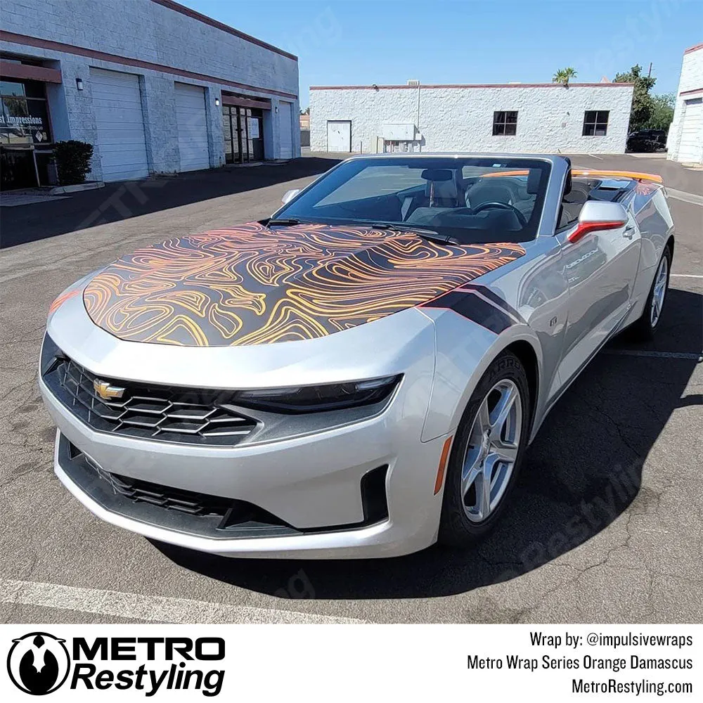 Metro Wrap Damascus Orange Camouflage Vinyl Film
