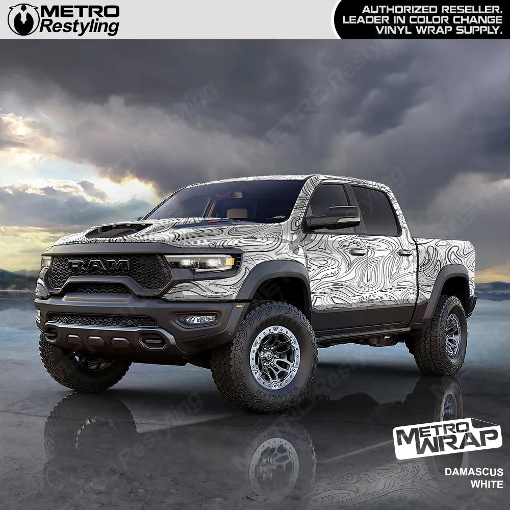 Metro Wrap Damascus White Camouflage Vinyl Film