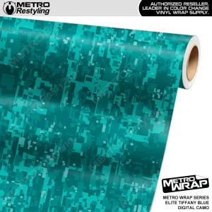 Metro Wrap Digital Elite Tiffany Blue Camouflage Vinyl Film