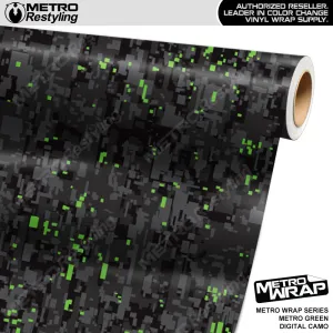Metro Wrap Digital Metro Green Camouflage Vinyl Film
