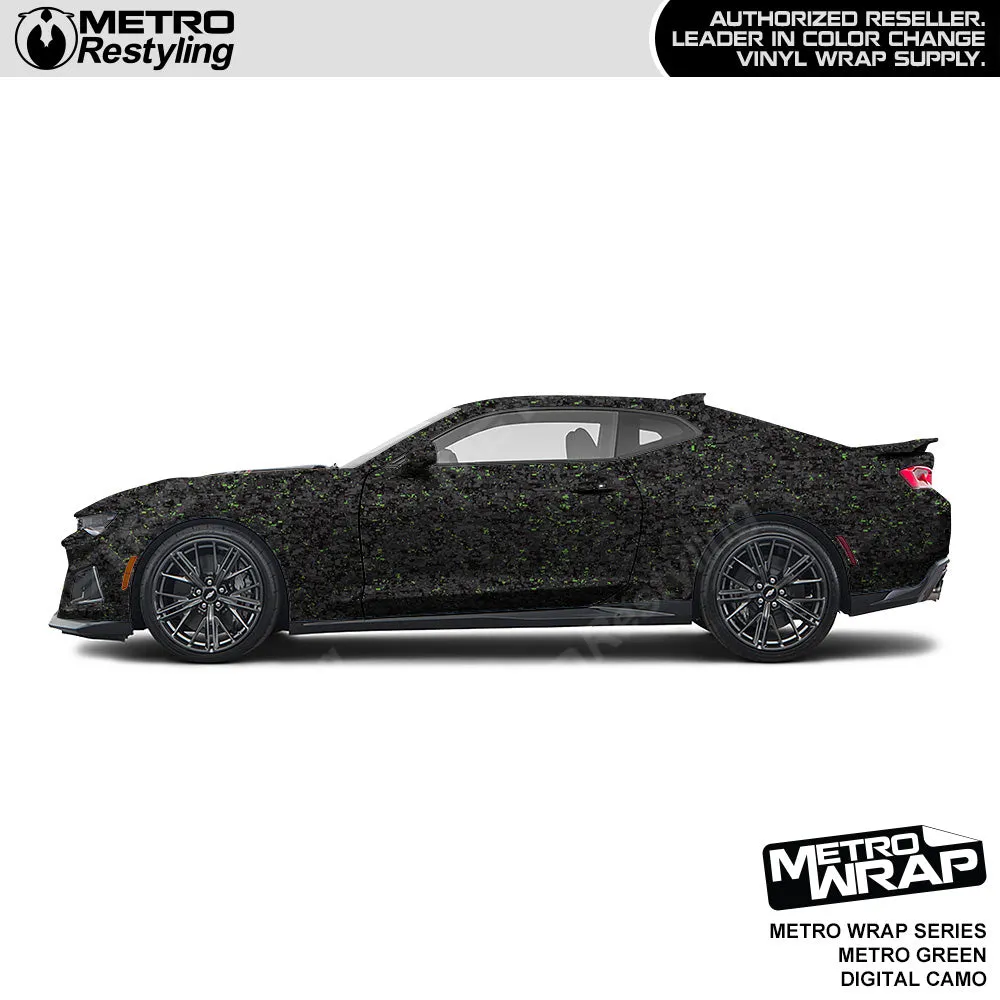 Metro Wrap Digital Metro Green Camouflage Vinyl Film