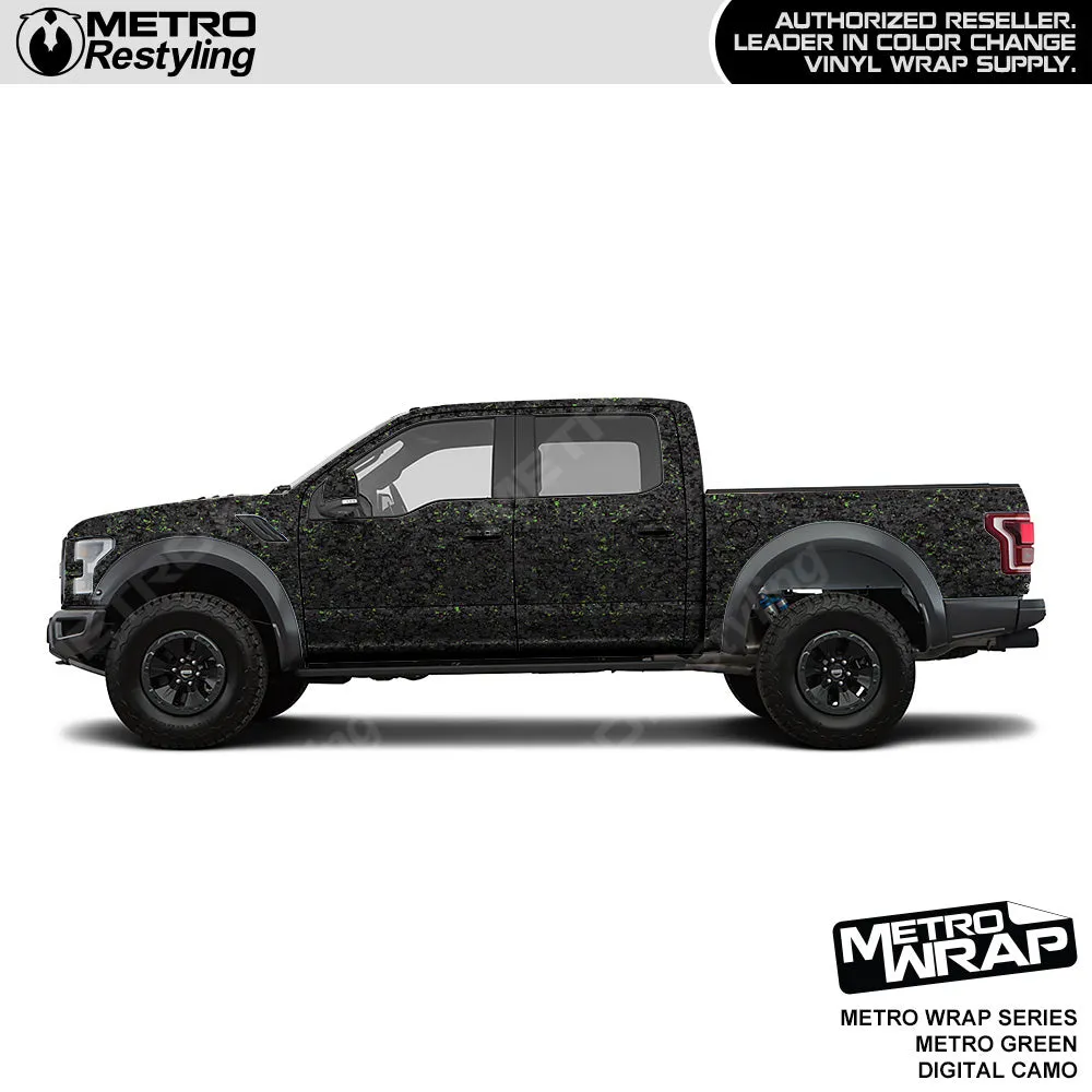 Metro Wrap Digital Metro Green Camouflage Vinyl Film
