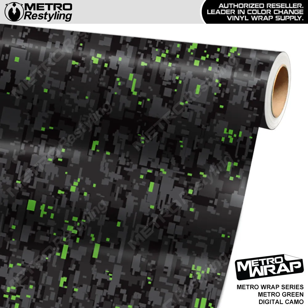 Metro Wrap Digital Metro Green Camouflage Vinyl Film