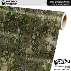 Metro Wrap Digital Stone Marine Camouflage Vinyl Film
