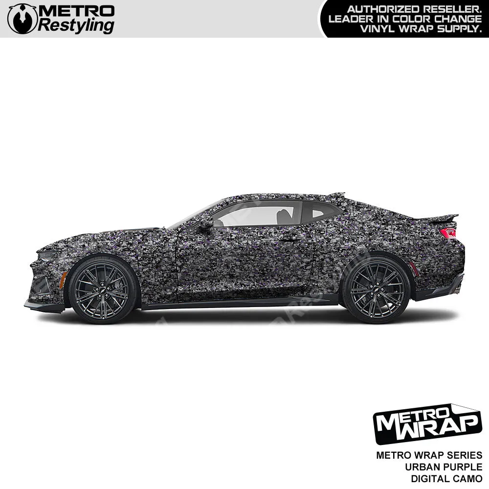 Metro Wrap Digital Urban Purple Camouflage Vinyl Film