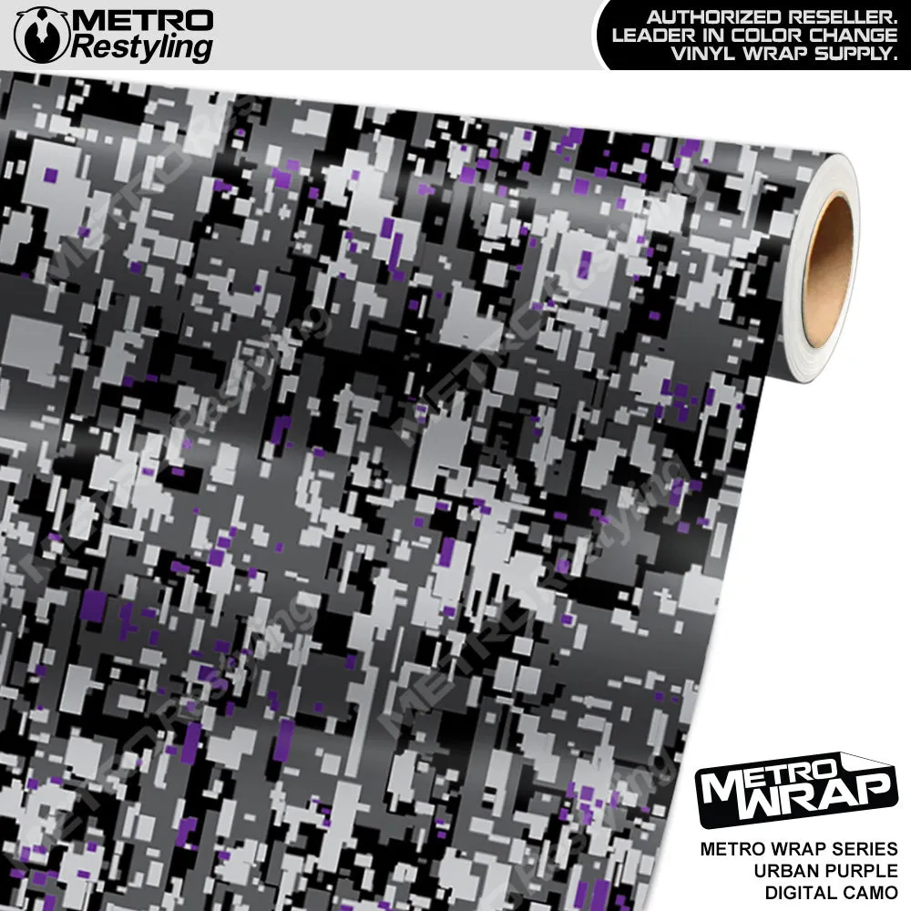Metro Wrap Digital Urban Purple Camouflage Vinyl Film